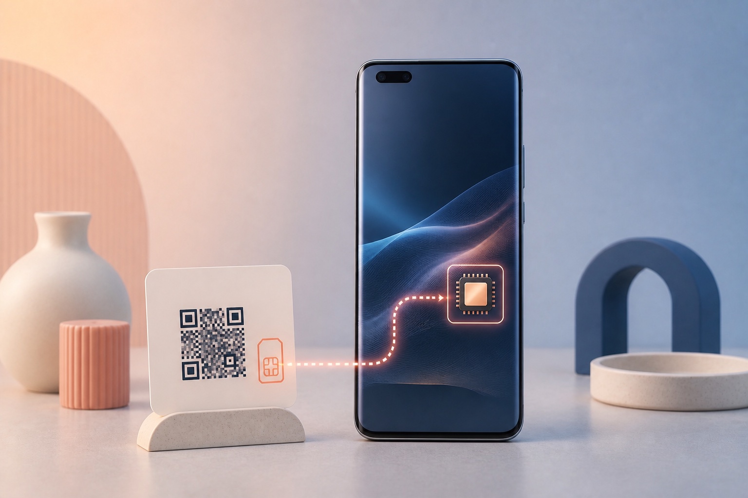 Активация eSIM на смартфоне Huawei или Honor с помощью QR-кода